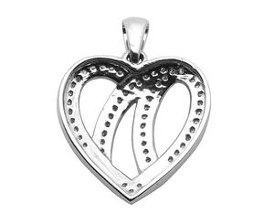 Elegante Colgante con Forma de Corazón en Plata S925 con Baño de Rodio y Moissanita de 0.3 CT con Engaste de Puntas para Regalo de Aniversario o Cumpleaños - Product Image 5