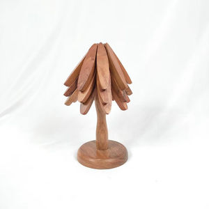 Wooden Tree <b>Trivet</b> Coasters Set for Hot Dishes Serving Plates Eco-Friendly Luxury <b>Kitchen</b> Dining Table Protection for Home - Product Image 1