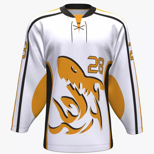 Plain Customised Logo Breathable Camouflage Front Ice Hockey Jerseys 100% Polyester Long Sleeves Quick Dry - Product Image 1