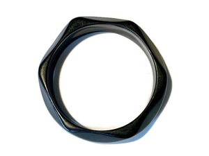 Meilleur Bracelet Jonc Vintage en Céramique et Résine Blanc et Noir, Design Classique, Élégant, Unisexe, Tendance, Bijou pour Mariage et Fête, pour Femme - Product Image 4