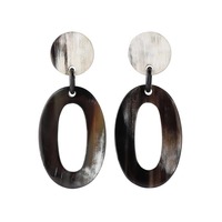 Boucles d'oreilles à la mode corne de buffle haute couture bijoux boucles d'oreilles bas quantité minimale de commande pas cher prix multi couleur en gros