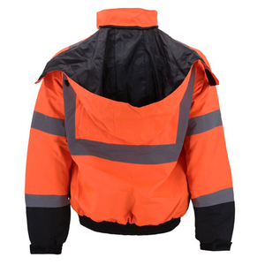 Veste de travailleur de sécurité personnalisable Vêtements réfléchissants de construction à haute visibilité avec logo personnalisé Veste de sécurité pour vêtements de travail - Product Image 4