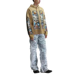 Sudadera con capucha personalizada para hombre, ropa de calle, serigrafía, sudadera con capucha de lana pesada para hombre, jersey en blanco con estampado personalizado de gran tamaño, sudaderas con capucha para hombre - Product Image 2