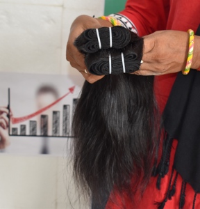 Vendeur en gros 100% cuticules alignées vierge brut indien longue vison droite Machine Double wefted faisceaux Extensions de cheveux humains - Product Image 2