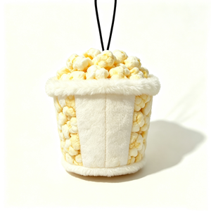 Bolsa de Felpa Personalizada con Forma de Cubo de Palomitas, Monedero de Felpa con Diseño de Palomitas, Bolsa de Felpa Unisex con Cremallera para Cine, Snacks y Halloween - Product Image 5