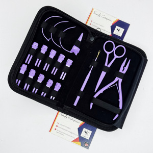 Kits de extensiones de cabello de acero inoxidable de calidad superior púrpura claro Alicates Material de metal sostenible con precio de etiqueta privada - Product Image 6