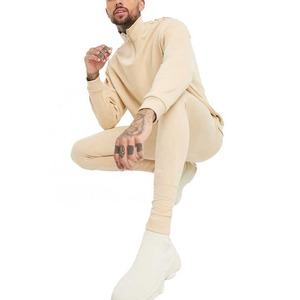 Conjunto de chándal corto transpirable de verano 100% algodón para hombre Deporte sudor chándal en blanco de alta calidad - Product Image 1