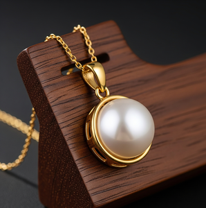 Top Grade 925 Sterling Silver Chain Bezel Setting Bohemian Natural Freshwater Pearl Round Pendant Healing Crystal Fashion Gift - Product Image 3