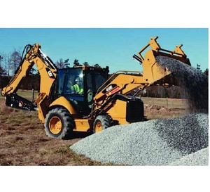 Chargeuse-pelleteuse CAT 450 abordable, incluant un attache rapide et une configuration de châssis à déplacement latéral - Product Image 1