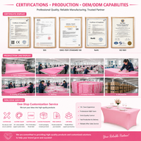 Nappe extensible de 6 pieds pour table rectangulaire, housse élastique ajustée pour réception de mariage et dîner buffet