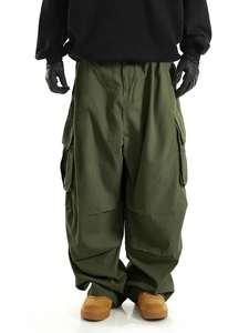 กางเกงคาร์โก้ขากว้างสำหรับผู้ชายกางเกงคาร์โก้ทรงหลวมสไตล์สตรีทกางเกงคาร์โก้ทรงหลวมแบบยูนิเซ็กส์ - Product Image 3