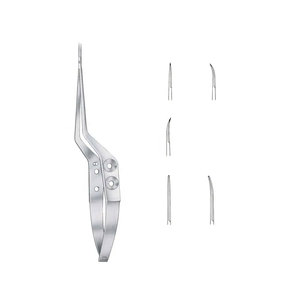 กรรไกร yasargil ขนาดเล็กที่มีใบมีดมุมและปลายโค้งกรรไกรสแตนเลสกรรไกรทางคลินิก - Product Image 5