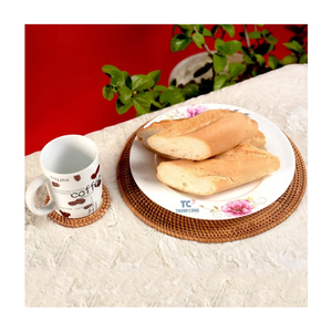 Wholesale Natural Round Woven <b>Placemats</b> Wicker <b>Seagrass</b> Coasters Heat Resistant Rattan <b>Placemats</b> at Best Price - Product Image 4