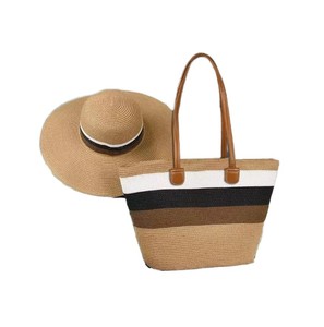 Conjunto Sombrero y Bolso de Playa a Rayas para Mujer Artex Dong Thap - Product Image 1