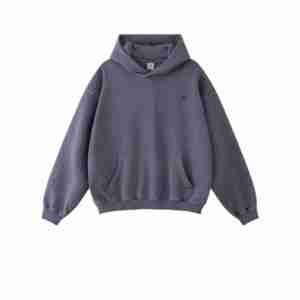 เสื้อฮู้ดดี้พิมพ์ลายตามสั่งสำหรับผู้ชาย ผ้าฝ้าย 100% คุณภาพสูง เป็นมิตรต่อสิ่งแวดล้อม สีซีดแบบซันเฟด หนานุ่ม ทรงโอเวอร์ไซส์ สไตล์สตรีทแวร์ ลุคดิสเทรส - Product Image 4