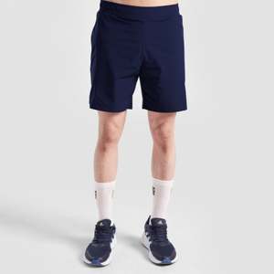 Shorts de jogging sportifs Micro Fit en bleu marine 100% polyester et coton Tailles XXS et XS avec fermeture éclair et logos brodés - Product Image 1