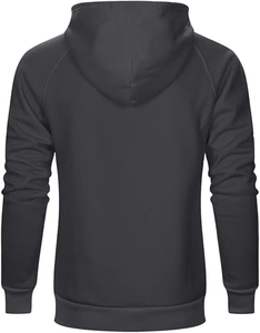 Sweats à capuche Hip Hop pour hommes en hiver 100% coton polaire Coupe régulière Streetwear Logo imprimé Poids lourd Séchage rapide Respirant - Product Image 4