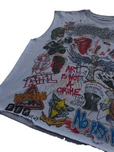 Camiseta de algodón 100% de fabricante, estilo oversize, corta, hip hop, con estampado de dibujos animados, para hombre, personalizada, streetwear, jersey de 260 gramos, impresión digital - Product Image 4