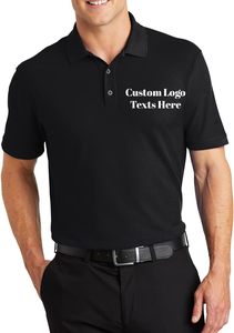 Hombres Costura Personalizada Bordado Logo Texto Diseña Tu Propio Núcleo Piqué Polos 60% Algodón, 40% Poliéster - Product Image 3