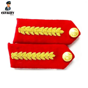 Newest Style Red Gorgets by Cavalry SKT Company <b>Hand</b> Embroidered <b>Gold</b> or Silk Personal Defense Equipment - Product Image 2
