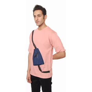 T-shirt ample unisexe de haute qualité à la mode pour hommes 260G 100% T-shirt surdimensionné en coton T-shirt vintage lavé avec logo personnalisé - Product Image 3