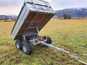 Remorque ATV de haute qualité, benne basculante, utilitaire, à double essieu, 80x61.5x32cm, capacité de charge 2001-3000kg, pour gravier de la Colombie-Britannique - Product Image 5