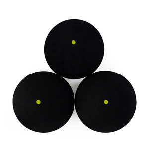 Balle de squash en caoutchouc durable de 39 mm à point jaune unique, faible rebond, vitesse lente, niveau avancé, pour entraînement, commande en gros - Product Image 3