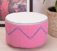 Poufs en tissu de soie cactus de couleur personnalisée, coussins marocains faits à la main, ottoman, repose-pieds, décoration traditionnelle pour l'extérieur, l'hôtel, la maison, style bohème