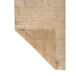 Alfombras de Yute y Cáñamo Anudadas a Mano Hula, Beige y Marrón con Patrón Geométrico para Uso Doméstico-Px-1898 - Product Image 5