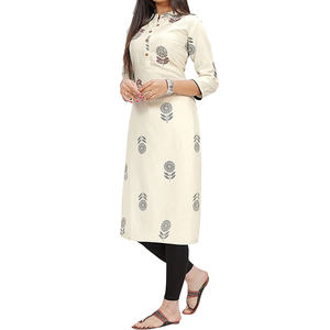 High Quality OEM Service Autumn Winter Women's Casual Cotton <b>Kurtis</b> with Customized Design Custom Logo Color & Size Pakistan - Product Image 4