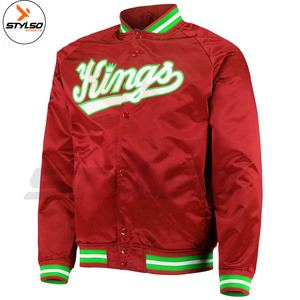 Chaqueta universitaria de satén hecha a medida al por mayor chaqueta universitaria de béisbol personalizada para la temporada de invierno - Product Image 4