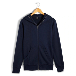 Moda nuevo diseño personalizado Logo algodón Unisex en blanco cara completa Zip Casual hombres sudaderas con capucha cremallera completa Sudadera con capucha - Product Image 2