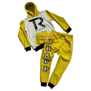Venta al por mayor personalizado Slim Fit entrenamiento Jogging traje deportes hombres ropa deportiva chándal con capucha y Jogger conjunto ropa de calle - Product Image 1