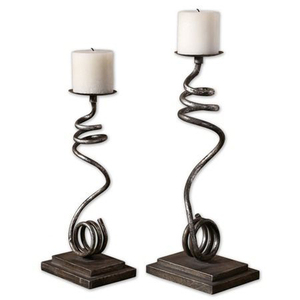 Portavelas de alta calidad, diseño decorativo en espiral, aspecto atractivo, decoración antigua para el hogar, diseño de bola, portavelas - Product Image 3