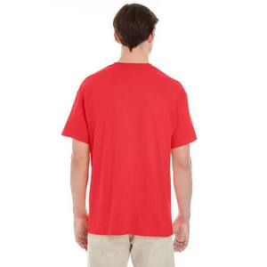 T-shirts Homme Rouge Uni Grande Taille 100% Coton Manches Courtes Décontractés Vente en Gros Été 2026 - Product Image 2