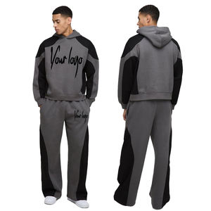 เสื้อฮู้ดของผู้ชายแบบกำหนดเองเสื้อกันหนาวมีฮู้ดแบบสวมศีรษะสำหรับผู้ชายผ้าฝ้าย100% ใหญ่พิเศษพิมพ์โลโก้ - Product Image 4