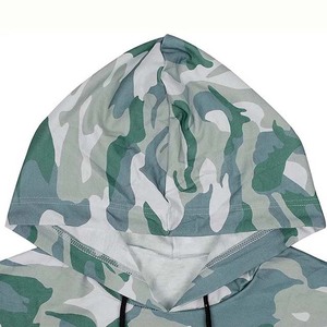 Top corto de lana de algodón 100% personalizado para mujer, Sudadera con capucha de manga larga, diseño informal de camuflaje de invierno con logotipo único en la parte delantera - Product Image 3