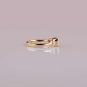 Bague de mariage de luxe en or 14K coupe émeraude diamant de laboratoire solitaire de fiançailles bijoux pour femmes à la mode incrustation de réglage de lunette IGI - Product Image 2