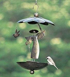 Hanging Garden Metal Bird <b>Feeder</b> Outdoor Decoration Durable Iron Construction Weatherproof Bird Feeding Station for <b>Lawn</b> - Product Image 2