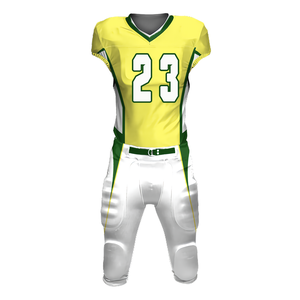 Custom American Football Jersey Sets Breathable Quick Dry 100% Polyester Short Sleeve Uniform Customized Color Logo Fast - Product Image 1