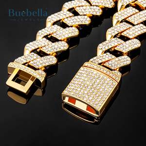 18K Gold 20mm VVS Moissanite Diamond Miami Cuban Bracelet with Big Box Clasp Hip Hop Style <b>for</b> <b>Men</b> - Product Image 5