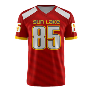 Youth 100% Polyester Custom Teamwear Breathable Tackle Twill with Short Sleeves Printed Summer <b>Season</b> American Football Jersey - Product Image 3