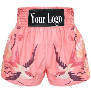 Concevez votre propre MMA vente en gros de qualité supérieure Logo personnalisé 100% Polyester Short de boxe Muay Thai Shorts - Product Image 1