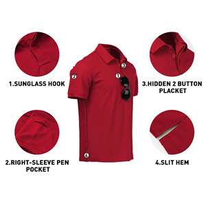 Polo T-shirt personnalisé de haute qualité pour hommes et femmes, 100% coton, manches courtes, anti-froissement, séchage rapide, respirant - Product Image 5