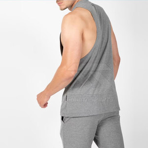 Camiseta sin mangas de entrenamiento para hombre de talla grande hecha a medida, ropa de gimnasio tejida transpirable, camiseta sin mangas informal de talla grande para hombre - Product Image 2