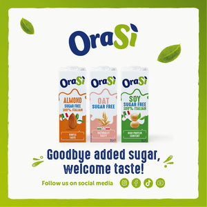 OraSi Plant Based Soy drink Sugar Free 100% Italian High <b>Protein</b> for Distributor Healthy Drink content 1 liter 12 units - Product Image 6