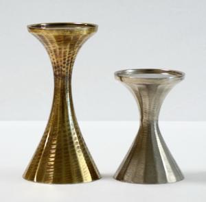 Home and Wedding <b>Brass</b> & Nickel Finished Premium Modern Luxuries Tabletop <b>Candle</b> Pillar <b>Holder</b> Decorative <b>Candle</b> Pillar <b>Holder</b> - Product Image 1