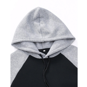 Pull à capuche en coton pour hommes, couleur unie, taille personnalisable et logo, basique en coton mélangé, service Oem, sweats à capuche pour hommes, nouvel arrivage - Product Image 5