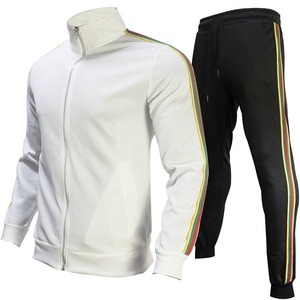 Service OEM accepte les survêtements de jogging pour hommes 2 pièces Sports Gym Training Suits Sportswear Sets Tracksuits avec fermeture éclair complète - Product Image 3