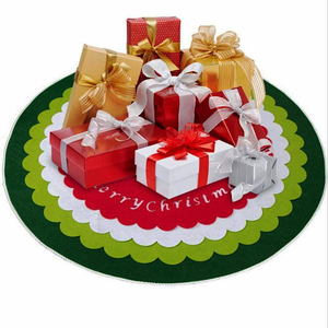 ผ้าคลุมฐานต้นคริสต์มาส ผ้ากำมะหยี่นุ่ม ทรงกลม สำหรับตกแต่งบ้านในช่วงเทศกาล ตกแต่งภายในบ้าน อุปกรณ์ตกแต่งงานเฉลิมฉลอง - Product Image 2